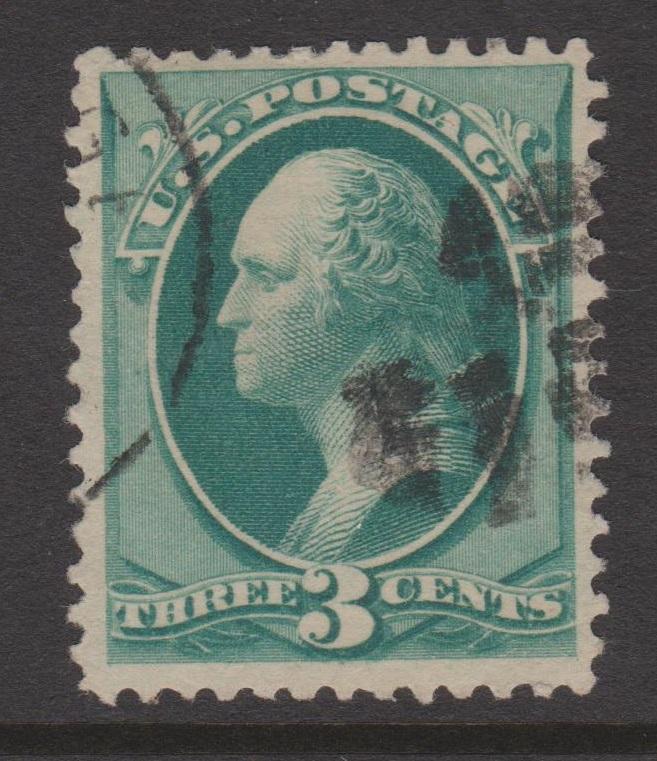 USA 1873 Sc#158 3c Green Washington Fine Used