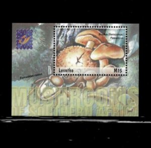 Lesotho 2001 - Mushrooms / Plants  - Souvenir Stamp Sheet - Scott #1289 - MNH