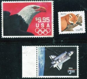 HI Dollar  US Express ETC  3 Stamps  Unused no gum. ⭐⭐⭐⭐⭐