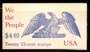 United States Scott BK162 Unexploded Booklet - 1987 We the People - SCV $18.00