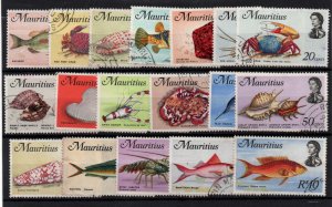 Mauritius 1969 Marine Life good used set SG382-399 WS29315