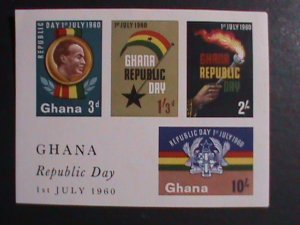 GHANA-1960 -GHANA REPUBLIC DAY-IMPERF-MNH S/S VERY FINE WE SHIP TO WORLDWIDE