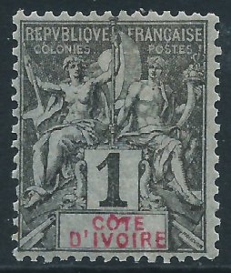 Ivory Coast, Sc #1, 1c MH