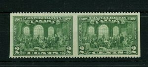 #141b VERTICAL IMPERF PAIR VF MNH  Cat $320 Canada mint