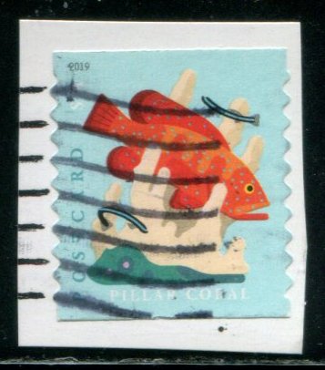 5367 US (35c) Coral Reefs SA coil, used on paper