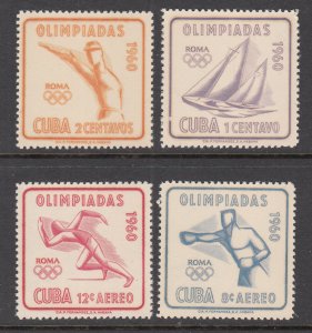 Cuba 645-646,C212-C213 Summer Olympics MNH VF