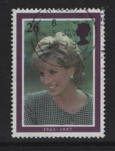 Great Britain   #1794   used  1998 Diana 26p wearing checked dress