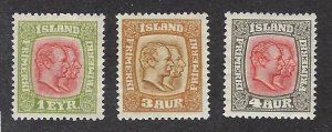 Iceland SC#99-101 Mint F-VF...Fill key spots!