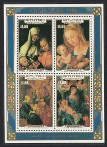 Aitutaki Christmas Paintings by Durer MS 1986 MNH SG#MS555