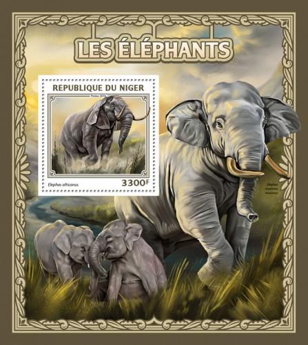 NIGER 2016 SHEET ELEPHANTS WILDLIFE nig16505b