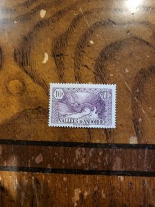 Stamps French Andorra Scott #27 h