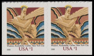 US 3766a Wisdom $1 horz pair (2 stamps) MNH 2008