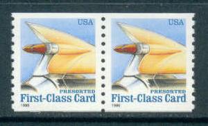 2909 15c Auto Tail Fin Fine MNH Pair