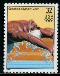 3068q US 32c Atlanta Summer Olympics - Men's Swimming, MNH