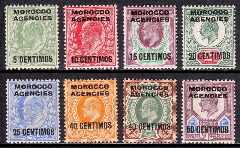 Morocco Agencies - Scott #34//41 - MH - See desc. - SCV $37