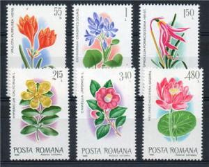 ROMANIA : Sc.#2950-2955 DIFF. NATIVE FLOWERS, MNH