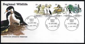 AUSTRALIA Antarctic Regional Wildlife (Hindley St.) (1983) FDC