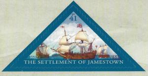 4136 Settlement of Jamestown 1607 Single Triangle Shape stamp SA