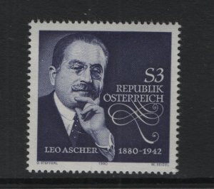 Austria  #1160  MNH 1980  Leo Asher  ,   composer