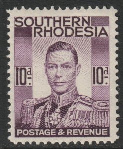 Southern Rhodesia Scott 49 - SG47, 1937 George VI 10d MH*