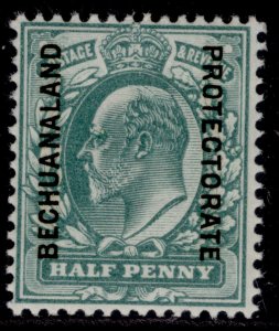 BECHUANALAND PROTECTORATE EDVII SG66, ½d blue-green, VLH MINT.