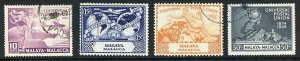 Malacca SG18/21 1949 UPU Set fine used Cat 19 pounds (4)