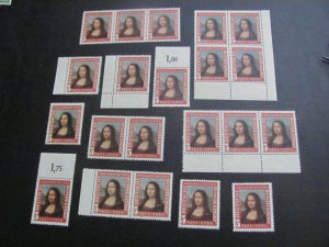 GERMANY 1952 SC# 687 MONA LISA 21 SETS  SEE DESCRIPTION.