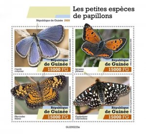 Guinea - 2020 Giant Butterfly Species - 4 Stamp Sheet - GU200223a