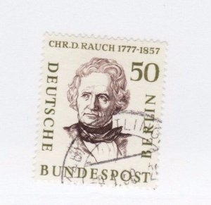 1957 German Occupation Sc 9NB156 Θ used Christian Rauch, surtax stamp