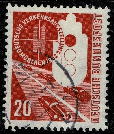 GERMANY 1953 TRANSPORT EXHIBITION MUNICH USED (VFU) SG1095 Wmk.263 P.14 SUPERB