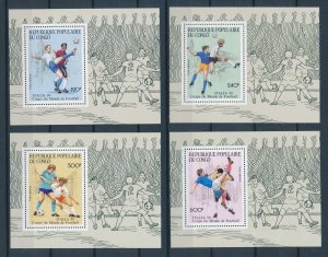 [112715] Congo Brazzaville 1990 World Cup football Italy Single sheets MNH