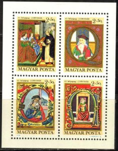 Hungary 1970 Stamps Day art Paintings S/S MNH