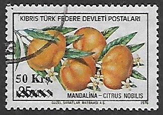 Northern Cyprus # 66 - Mandarins, Overprint - used.....{ZW10