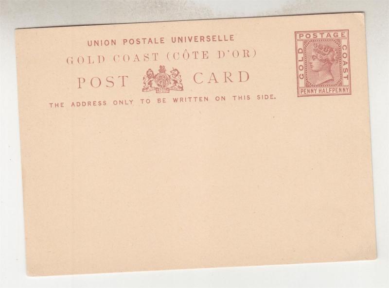 GOLD COAST, Postal Card, c1890 QV 1 1/2d. Brown, unused.