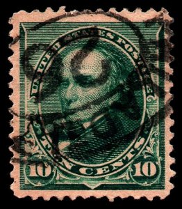 U.S. Scott #226: 1890 10¢ Daniel Webster, Used, VF