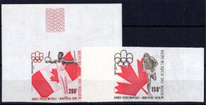 Niger 1975 C257/C258 PRE-MONTREAL OLYMPICS '76 Set (2) IMPERFORATED MNH