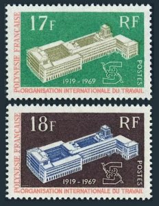 Fr Polynesia 251-252,MNH.Mi 101-102. Labor Organization ILO-50,1969.Headquarters