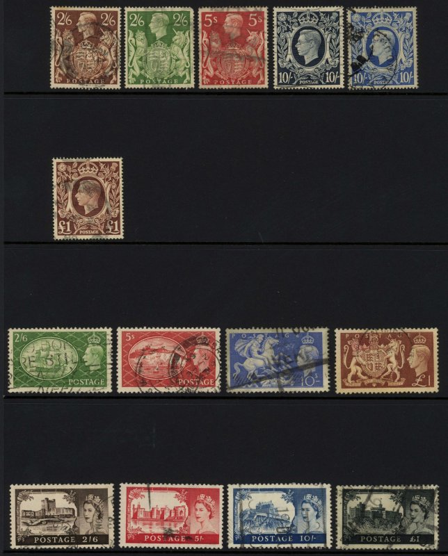 Great Britain Scott# 249 - 312 USED SCV $136.75 (52278)