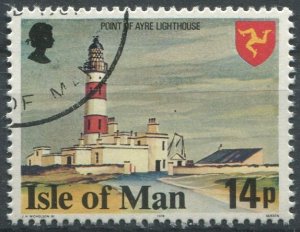 Isle of Man Sc#123 Used, 14p multi, Buildings (1978)