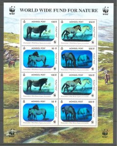 2000 Mongolia 3126-29KL Horses 10,00 €