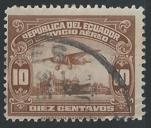 Ecuador #C10 10c Plane Over River Guayas