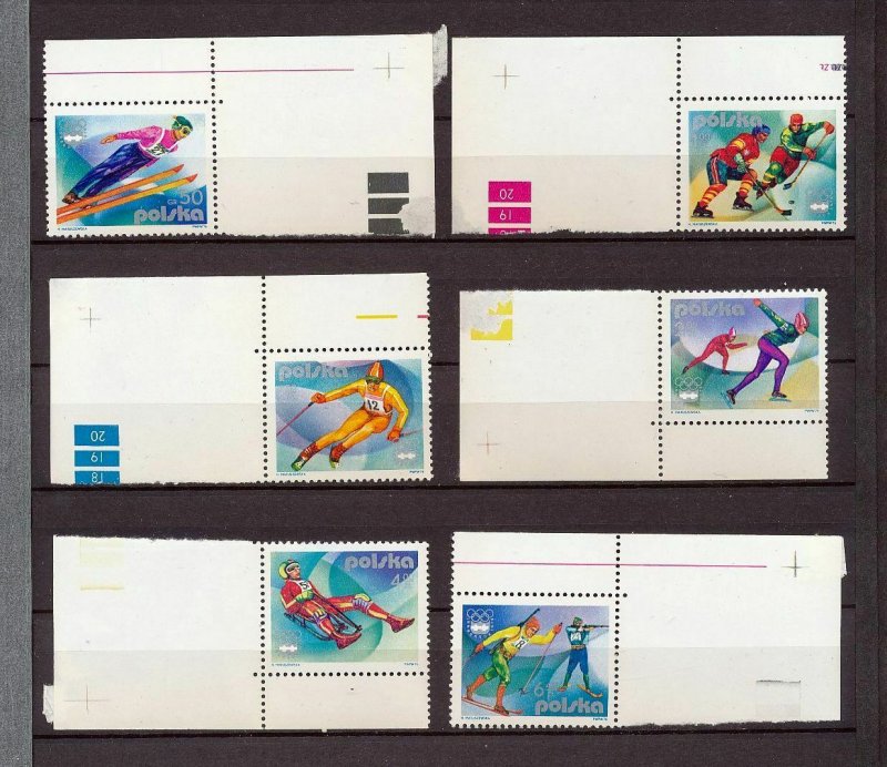 POLAND 1975/76 Sheets Art Sport Trains MNH Used (Appx 110)(MR441