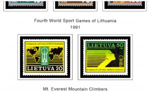 COLOR PRINTED LITHUANIA 1990-2019 STAMP ALBUM PAGES (103 illustrated pages)