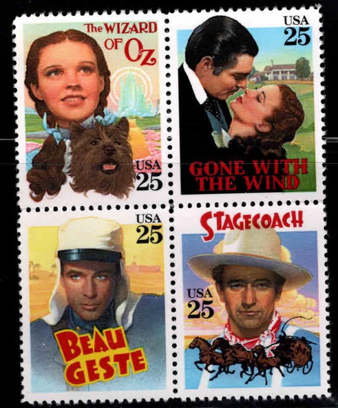 USA Scott 2445-2448a MNH** Classic movie block CV $5