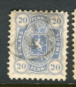 FINLAND; 1875-81 classic Helsingfors print issue used Shade of 20p.