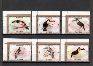 1972  Ras Al Khaima - Toucans - Mi 920-925 - Perf. - MNH