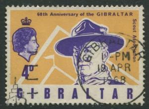 Gibraltar #209 QEII Used  Scott CV. $0.25