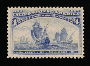 AFFORDABLE GENUINE SCOTT #233 F-VF MINT OG NH 1893 4¢ COLUMBIAN EXPO  #11554