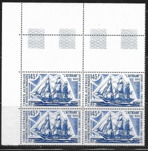 FSAT - Scott #C30 Block/4 - L'Astrolabe, 145fr Bright Ultra VF MNH