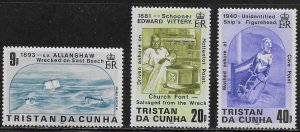 Tristan da Cunha Scott #'s 393 - 395 MNH